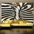 thumbnail image 1 of Tiptophomedecor 3D Illusion Wallpaper Wall Mural - Anise Caramel, 1 of 4