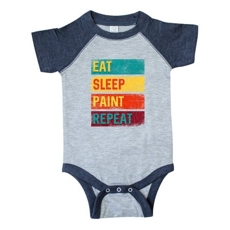 

Inktastic Artist Painter Eat Sleep Paint Repeat Gift Baby Boy or Baby Girl Bodysuit