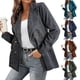 thumbnail image 2 of Chaqueta de otoño para mujer, cárdigan de manga larga, holgado, de Color sólido, con doble botonadura, cálido, Formal, de pana, de negocios, de invierno, para el trabajo, 2 of 5