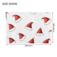 thumbnail image 4 of Yayeee Bath Rug for Bathroom Floor Non Slip Rectangle Fluffy Soft Absorbent Mat, 16"x24", Cute Santa Hats Pattern, 4 of 7