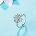 thumbnail image 6 of Four-Leaf Clover Spinner Rings Anxiety Fidget Ring for Anxiety Sterling Silver Plated Cubic Zirconia Flower Ring Relieving Stress Open Stacking Finger Calming Gifts Birthday Daughter Fashion, 6 of 6