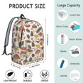 thumbnail image 5 of Mushroom and Berry Cream Pattern Backpack for School, Cute School Bag with Adjustable Shoulder Straps and Padded Back, 15.7"x11.8"x5.5", 5 of 5