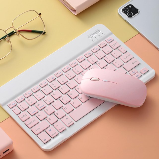 Combo de teclado y ratón inalámbricos Diyeeni Cute Bluetooth