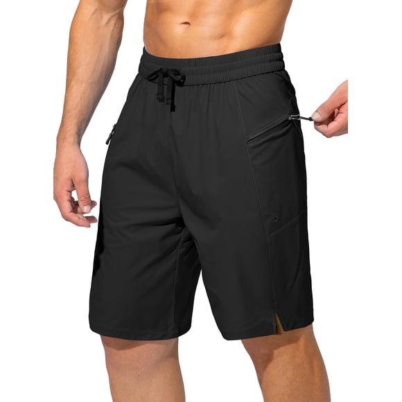 Pantalones cortos Swim Trunks G Gradual Quick Dry para hombre, color negro