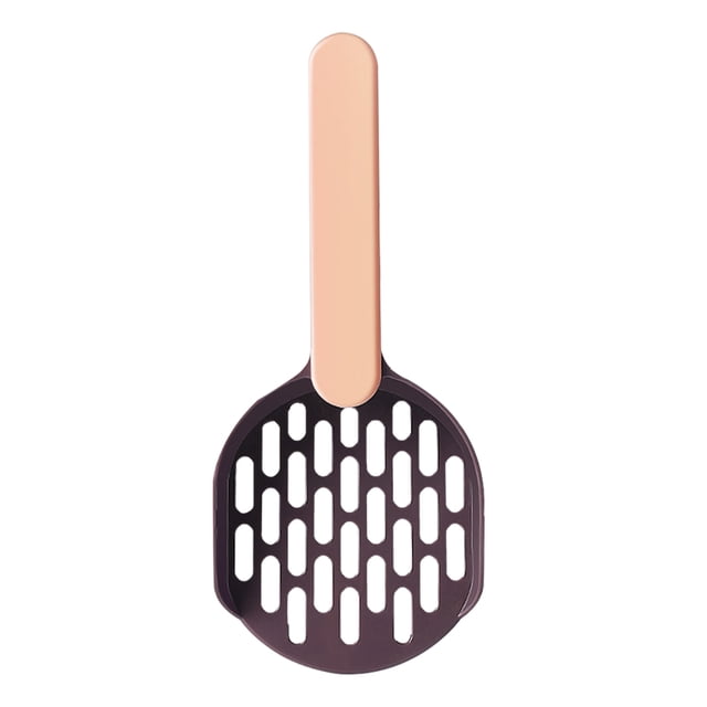 Pet Litter Scoop Plastic Pet Litter Tray Animal Sand Cleaning Tool for Home Pet Shop, Coffee and Pink