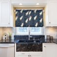 thumbnail image 5 of Yayeee Kitchen Curtains Tier Pair Light Filtering 27"x24" Rod Pocket Short Cafe Window Panel, Rocket Pattern, 5 of 7