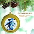 thumbnail image 3 of Shadow Milk Cookie Christmas Balls Ornaments Decoration Xmas Tree Hanging Ornament Pendant for Home Indoor Holiday Party Decor 4PCS, 3 of 7