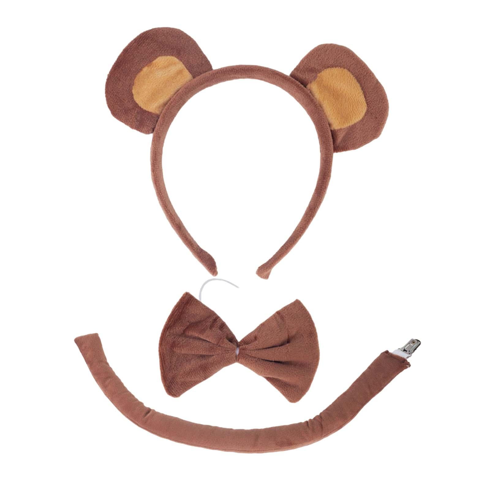 Monkey Set Ears Nose Tail + Bow Tie Instant Disguises Unisex Monkey Set Ears Nose Tail + Bow Tie Instant Disguises Unisex