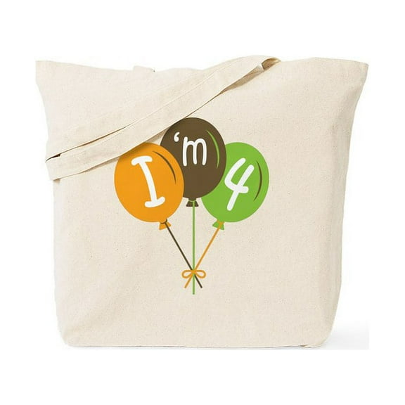 CafePress - 4Th Birthday I'm 4 Tote Bag - Unisex Canvas Tote Bag, Beige, 1-Piece