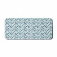 thumbnail image 1 of Flower Computer Mouse Pad, Modern Floral Blossomed Outline Roses with Leaves on Polka Dots, Rectangle Non-Slip Rubber Mousepad X-Large, 35" x 15" Gaming Size, Petrol Blue Almond Green, by Ambesonne, 1 of 2