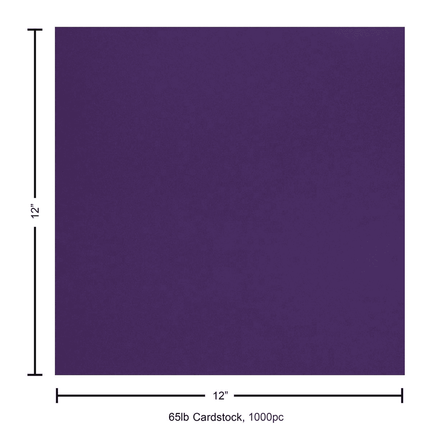 PA Paper Accents Stash Builder Cardstock 12" x 12" Purple Majesty, 65lb colored cardstock paper for card making, scrapbooking, printing, quilling and crafts, 1000 piece box