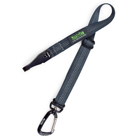 UPC: 0739810152417 | Mighty Paw Safety Dog Belt | Latch Bar Attachment Adjustable Pet Seat Belt  Tangle-Free Swivel Attachment  and Climbers Carabiner (Grey)