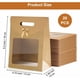 thumbnail image 3 of 20 Piezas Bolsa de Regalo con Ventana, Caja de Regalo de Papel Kraft, Bolsa de Regalo Transparente, Bolsa de Regalo Marrón con Asas, para Envolver Regalos de Banquetes, Dulces, Galletas, 3 of 5