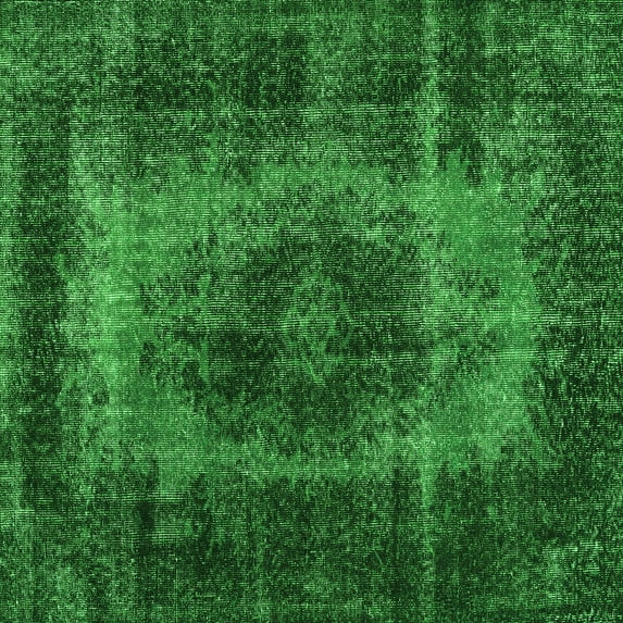 Ahgly Company Indoor Square Persian Green Traditional Area Rugs, 4' Square
