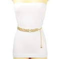 thumbnail image 4 of Women Gold Metal Chain Links Fashion Belt Pearl Beads S M, 4 of 16