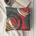 thumbnail image 3 of YINGXI  Throw Pillow Covers Modern Abstract Red and Black White Gray Pattern Retro Stripes Spiral Decorative Pillow Cases Home Decor Square Pillowcases 12x12in, 3 of 5