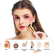 Docolor Pro Liquid Foundation & Concealer Brush Set - 2 Piece Non-Absorbent Makeup Tools for Flawless Coverage