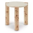 thumbnail image 1 of Meridian Furniture Table d'Appoint en Bois et Résine Blanche, 1 of 7