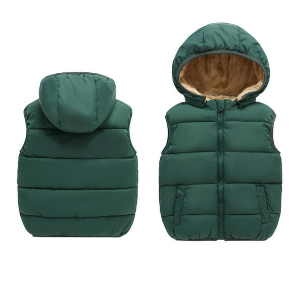 Girls Coat&Jacket Toddler Kids Baby Coat Vest Boys Girls Vest Puffy Sleeveless Jacket With Removable Features