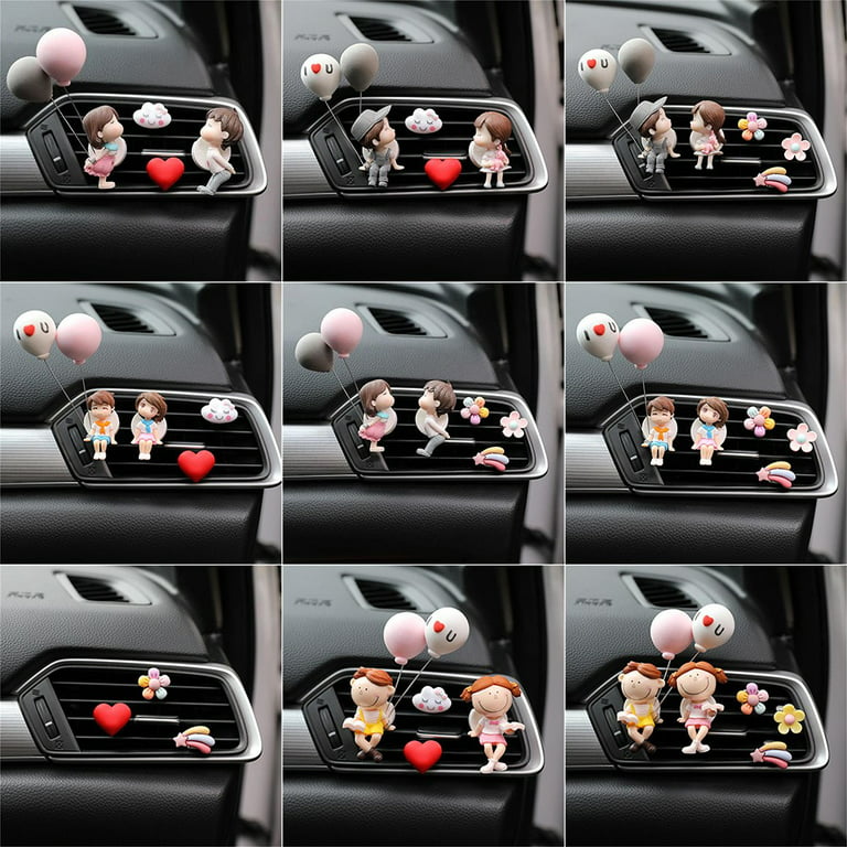 Fule Lovely Couple Girl Boy Car Air Vent Fresheners Perfume Clip Aroma  Diffuse Decor 