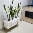thumbnail image 3 of Maceta Jardinera Blanca Med Base Dorada Moderna Minimalista Macetas Y Maceteros Estilo moderno, elegante y minimalista., 3 of 5