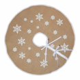 thumbnail image 1 of Christmas Tree Skirt. Brown 48 In Burlap Tree Skirt Christmas Decoration, 1 of 2