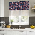 thumbnail image 4 of Red Blue Fruit Curtain Valances for Windows, Kitchen Valance Window Treatments Panel 2 Pack, Summer Fruits Geometric Art Rod Pocket Short Curtains for Bathroom Bedroom 42 x 12 Inch, 4 of 8