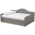 thumbnail image 1 of Baxton Studio Eliza Tufted Full Daybed with Pull-Out Trundle, Grey, 1 of 10