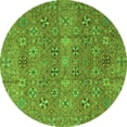 thumbnail image 1 of Ahgly Company Indoor Round Abstract Green Modern Area Rugs, 3' Round, 1 of 4