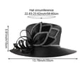 thumbnail image 3 of vlrwzc Satin Derby Church Hat With Rhinestone Bow Wedding Tea Party Hat, 3 of 7