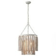 thumbnail image 4 of Parrot Uncle 17" Boho 2-Tier White Wood 4-Light Dimmable Chandelier, 4 of 6