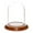 Walnut Veneer Base, variant on Plymor 3" x 4" Glass Display Dome Cloche (Walnut Veneer Base)