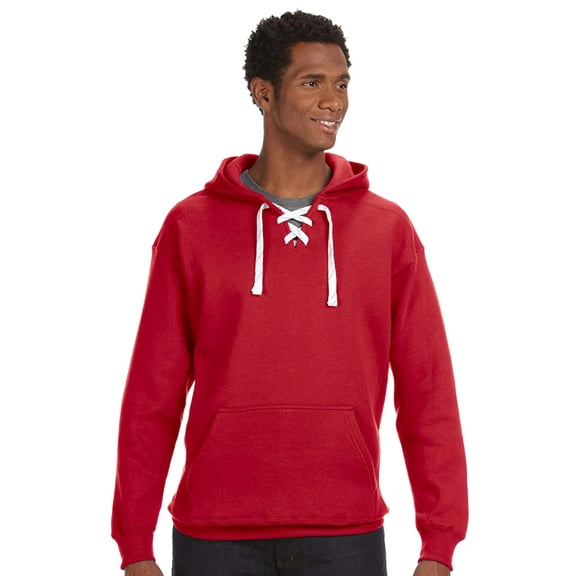 JA8830 J America Adult Sport Lace Hooded Sweatshirt