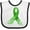 White and Black, variant on Inktastic Mental Health Awareness Ribbon with Green Hearts Boys or Girls Baby Bib