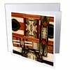 3dRose Fire Truck Parts Scattered About on a Page and Given Shape and Layers, Greeting Cards, 6 x 6 inches, set of 6