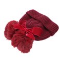 thumbnail image 3 of Shisuyan 1Pcs Chapeau Tricoté en Laine Rouge Foncé pour Enfants Chapeau Rond Conservation de la Chaleur, 3 of 8