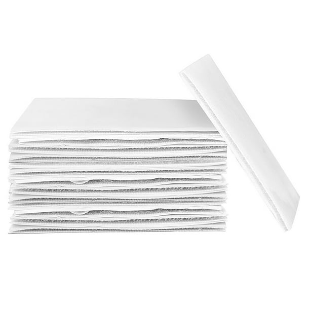 Cateissary Cintas mágicas para sofá, cintas de sujeción autoadhesivas sin rastro, pinzas mágicas de forma cuadrada antideslizantes de 6 cm, Tela de costura y artesanía Blanco 20 piezas