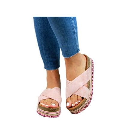

Ymiytan Lady Fashion Espadrille Summer Cozy Open Toe Slippers Women s Beach Slides