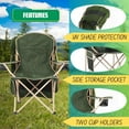 thumbnail image 5 of VibrantEcho Folding Canopy Camp Chair for Outdoors Shade Canopy Portable Chair Camping, Tailgates, Beach, Pool, Lawn Chair Sunshade Travel Chair Folding Camping Chair (Upgraded - Olive Green), 5 of 13