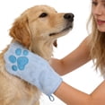 thumbnail image 3 of Microfiber Pet Grooming Gloves Absorbent Soft Bath Mitt for Dogs and Cats, 3 of 9