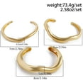 thumbnail image 6 of Statement Gold Bangles Chunky Gold Cuff Bracelet Minimalist Open Gold Bracelets Non Tarnish for Women Trendy Jewelry Gifts for Women, 6 of 13