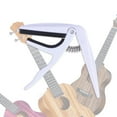 thumbnail image 4 of Single Handed Ukulele Capo Quick Change Zinc Alloy Guitar Accessory 2pcs (White), 4 of 9