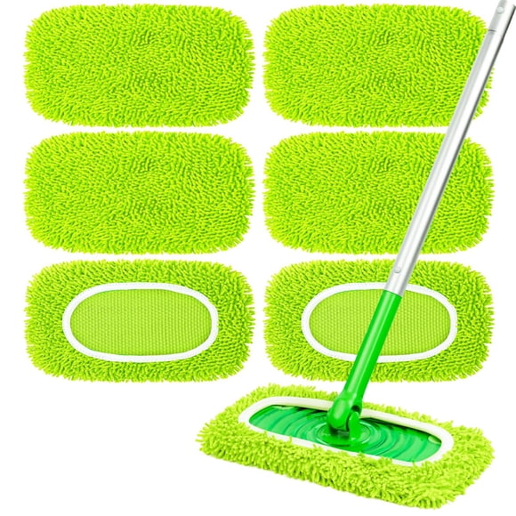 Paños para trapeador NXPPYY, paquete de 6, microfibra reutilizable para Swiffer