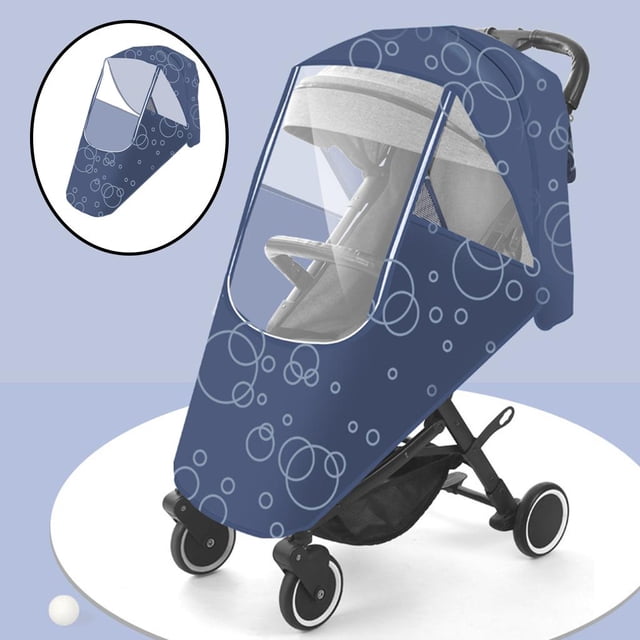 Cubierta de lluvia para cochecito Baoblaze Protección universal contra lluvia para bebés Azul