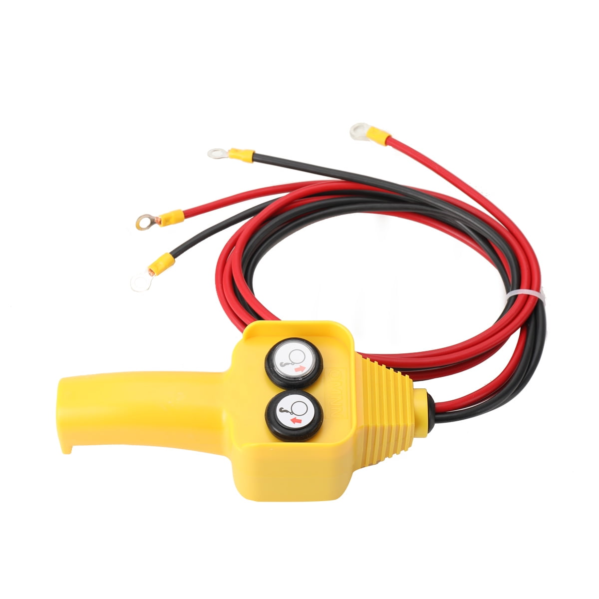 ECUTEE Winch Hand Control Assembly, Crane Push Button Switch, for 1500lbs to 5000lbs 12V UP-Down Crane Pendant Hand-held Control Station Replacement (Yellow)