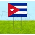 thumbnail image 1 of Cuba Flag (18" x 24") Yard Sign, Includes Metal Step Stake, 1 of 6