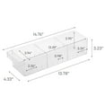 thumbnail image 7 of Yamazaki Home Refrigerator Organizer Bin - Three Styles, White, ABS Plastic, All-Purpose, Handle, Divider, No Assembly, 7 of 7
