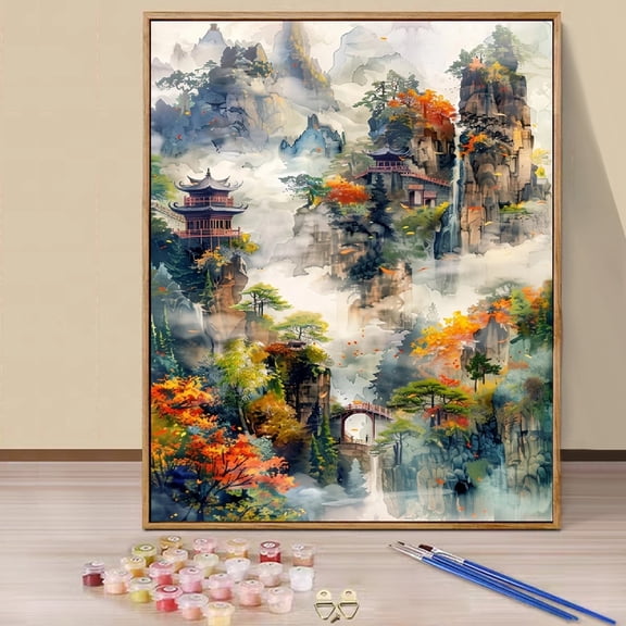 JYLMOOD Paint by Numbers for Adults Kits, DIY Easy Painting by Numbers for Gift Home Wall Decoration 16x20in without Frame