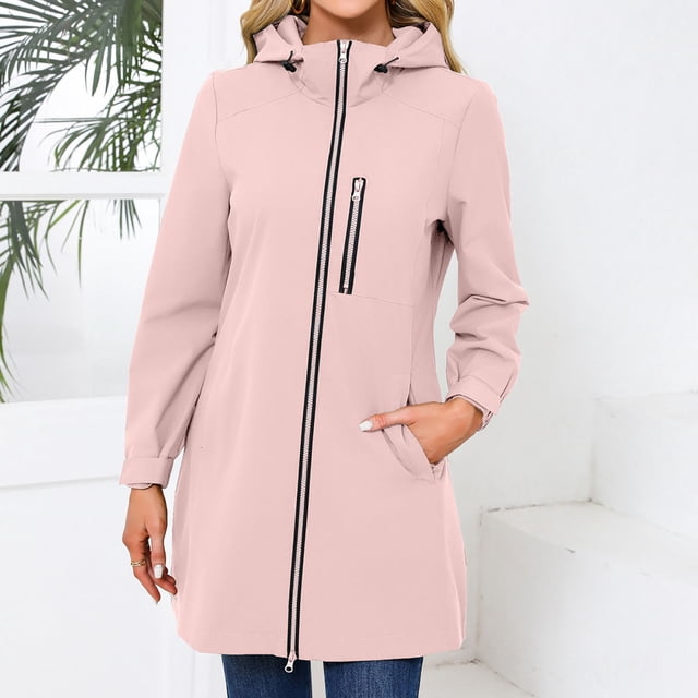 LOVZFMLL Vestes pour Femmes à Capuche Manches Longues Ample Décontracté Coupe-Vent Coupe-Vent Veste à Capuche Manches Longues Décontractée