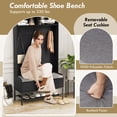 thumbnail image 6 of Costway 69" Tall Hall Tree with Seat Cushion Open Compartments Hooks Lift-top Storage Black, 6 of 10